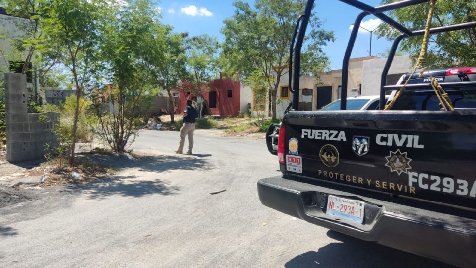 Autoridades en el domicilio del municipio de Juárez.