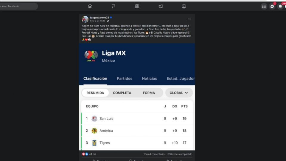 El volante mexicano, Jurgen Damm, incendió las redes sociales ayer.