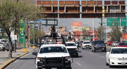 Guardia Nacional y policía municipal arman operativo de seguridad en Santa Catarina