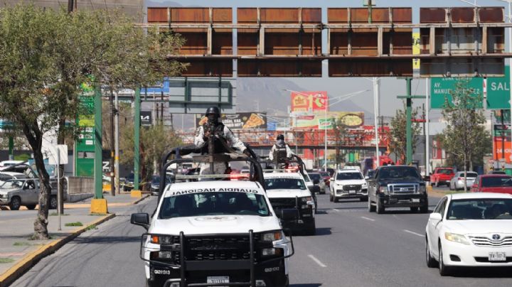 Guardia Nacional y policía municipal arman operativo de seguridad en Santa Catarina