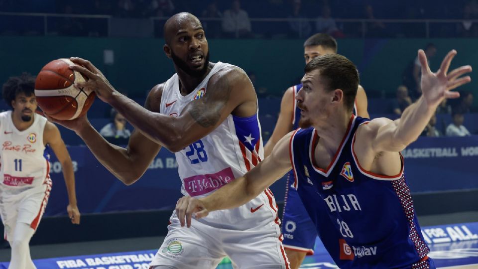 El pívot serbio, Borisa Simanic, en el partido contra Puerto Rico en el Mundial de Basquetbol