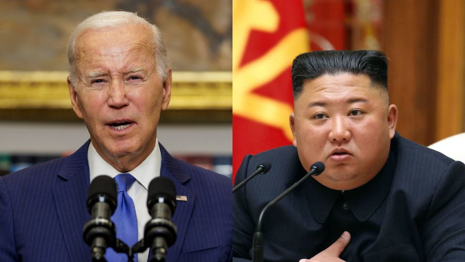 Joe Biden y Kim Jong-un.