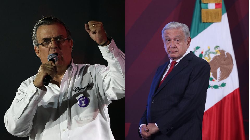 Marcelo Ebrard y Andrés Manuel López Obrador.