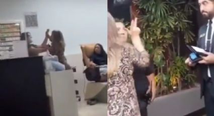 Mujer agrede a joven por no atenderla en estética; la detienen y cachetea a policía