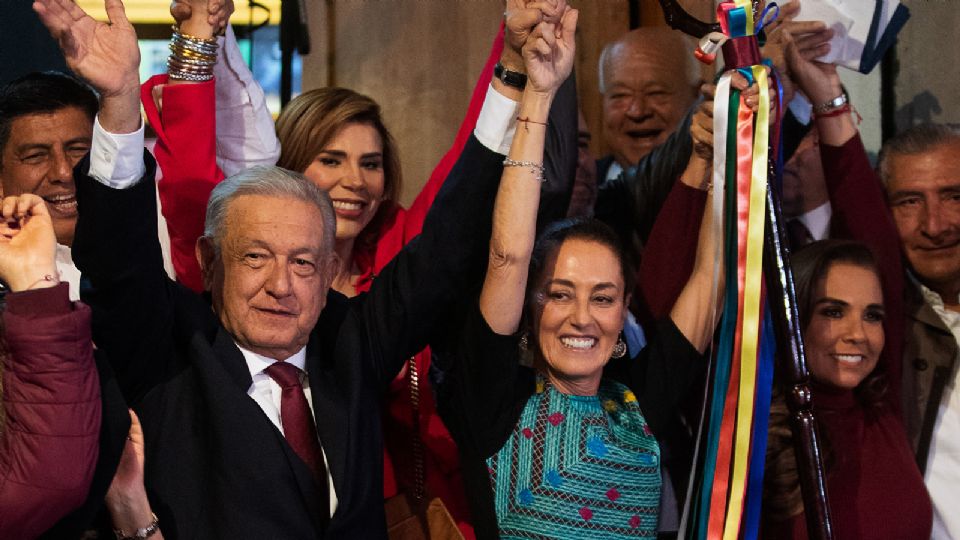 El presidente de México, Andrés Manuel López Obrador y Claudia Sheinbaum .