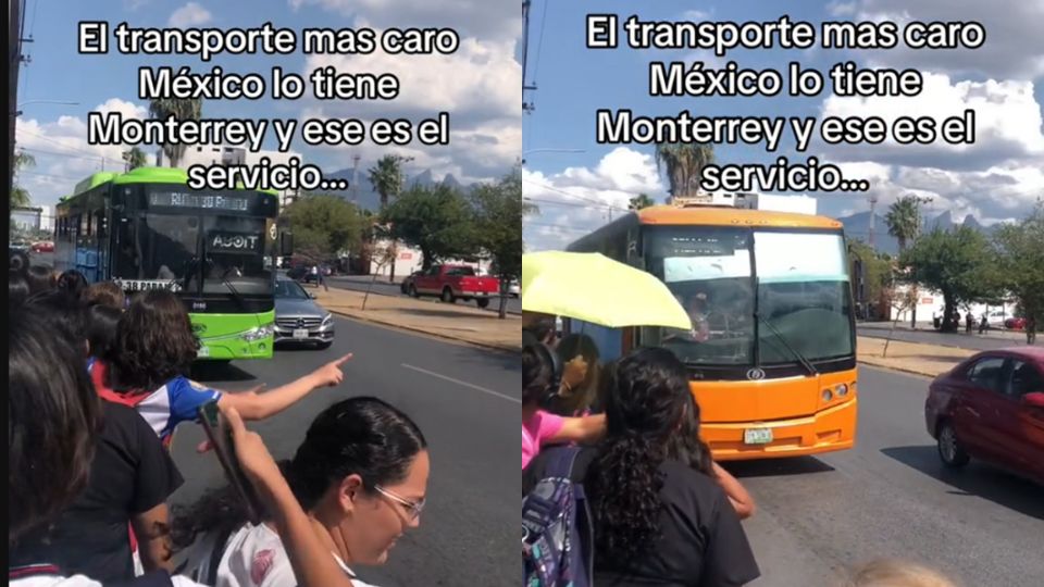 Usuarios sufren problemas con el transporte público en Monterrey