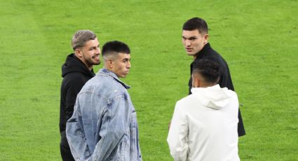 'Corcho' y Brandon, presentes en el estadio para el debut de Rayados