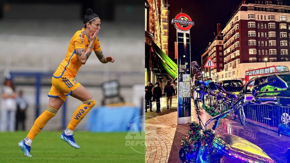 La campeona del mundo se encuentra en Londres solo unas horas después de haber debutado con Tigres el día de ayer.