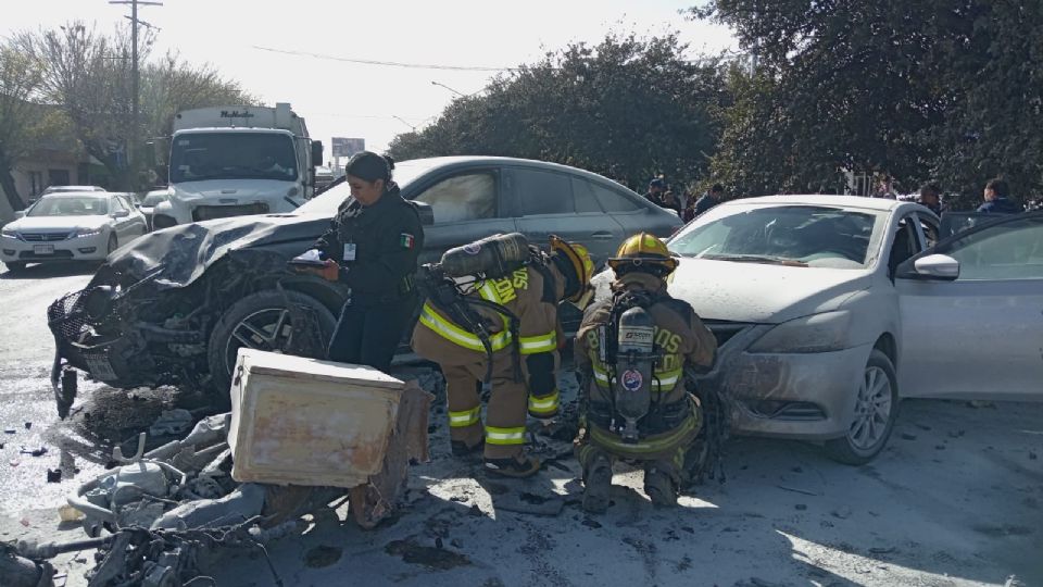 Accidente en Escobedo deja seis lesionados; responsable fue un menor de edad | X / @saz2000