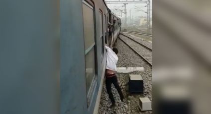 Pasajeros capturan a ladrón que intentaba robar teléfonos en un tren