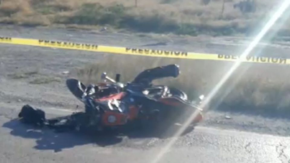 Motocicleta que participó en el accidente.