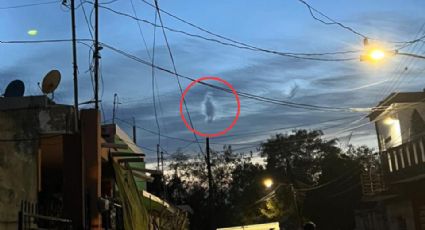 Captan misteriosa figura en las nubes de Cadereyta Jiménez