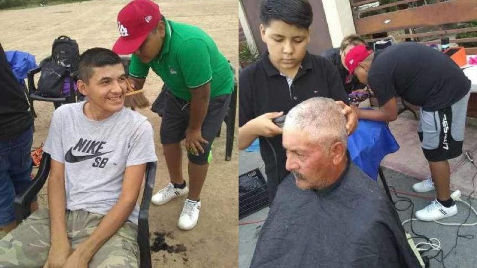 Niños sueñan con abrir una barbería