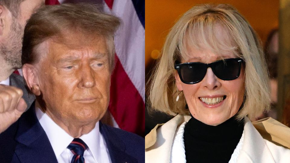 Expresidente de Estados Unidos, Donald Trump y la escritora E.Jean Carroll