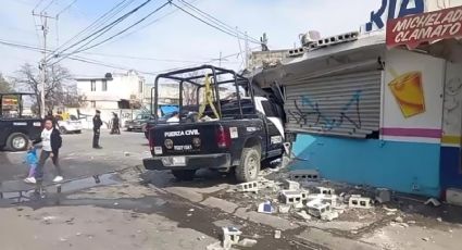 Muere policía de Fuerza Civil tras impactar unidad contra negocio en Juárez