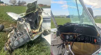 Piloto de avioneta es trasladado al hospital tras desplomarse en campo agrícola  