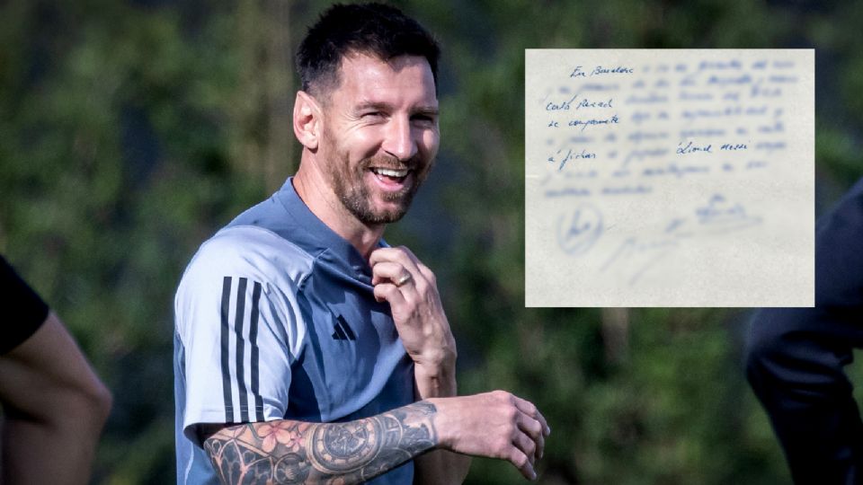 La servilleta sobre la que se escribió la promesa del FC Barcelona de contratar por primera vez a Lionel Messi será subastada