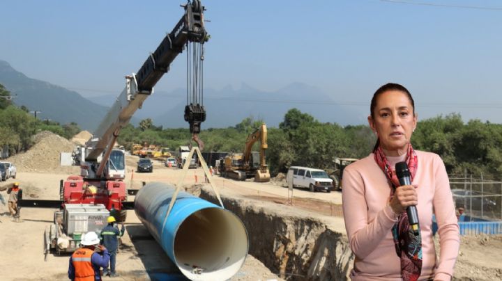Claudia Sheinbaum defiende obra del Cuchillo II en Nuevo León