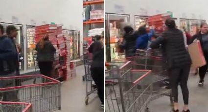 VIDEO: Clientes despojan de roscas a revendedora de Costco antes de pagar