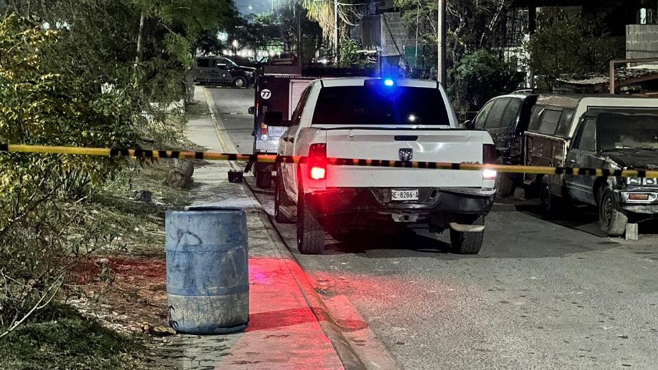 Calle donde fue asesinada la mujer en Santa Catarina.