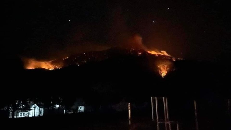 Incendio forestal en Iturbide | Facebook / Angela Castillo