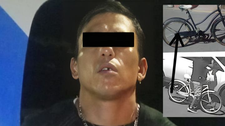 Bicicleta delata a ladrón en Monterrey; ha cometido varios robos tipo cristalazo