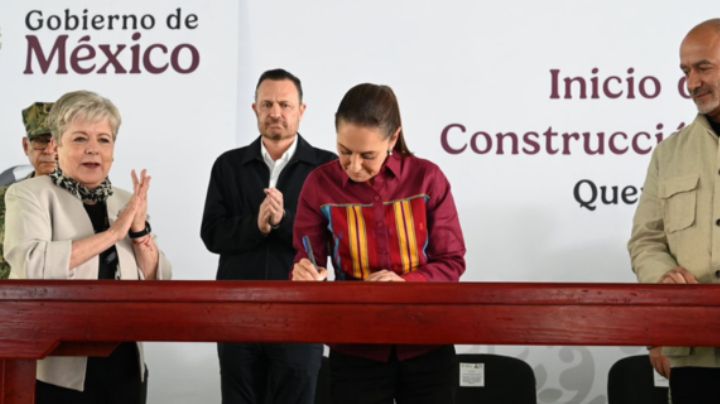 Claudia Sheinbaum firma la construcción del tren de pasajeros México-Querétaro