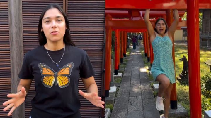 Japoneses critican a influencer chilena por usar símbolo sagrado para ejercitarse