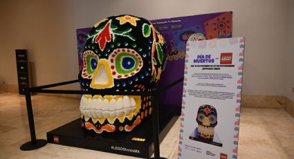 Museo del Noreste exhibe calavera multicolor de LEGO