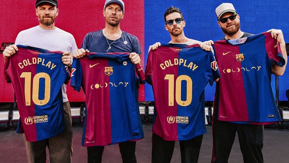 Edición limitada de camisetas del Barça con el logo de Coldplay