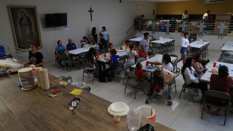 Refugio en Ciudad Juárez donde se resguardan los migrantes.