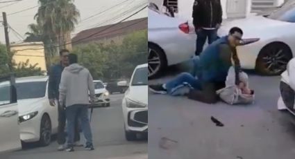 Automovilistas se agarran a manotazos y patadas en colonia Mitras Centro, en Monterrey