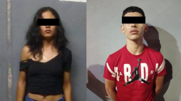Detienen a 2 jóvenes en Apodaca por posesión de drogas y armas