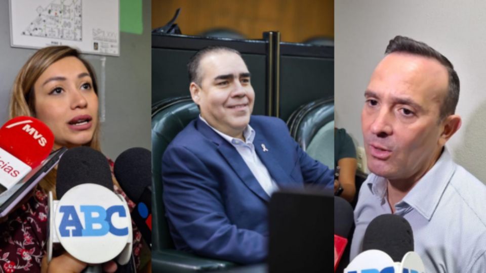 Anylú Bendición Hernández (Morena), Heriberto Treviño (PRI) y Carlos de la Fuente (PAN).