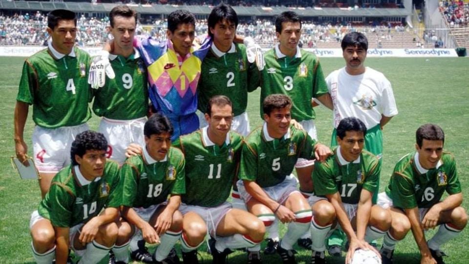 Alineación de México frente al Atlético de Madrid en 1993