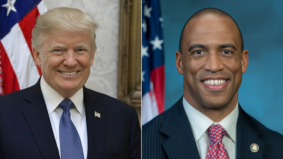 Donald Trump y Scott Turner.