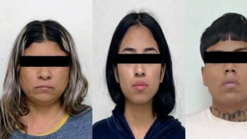 Karla 'N' de 38 años, Yetzari 'N', de 19 años, y Adolfo 'N', de 18 años.