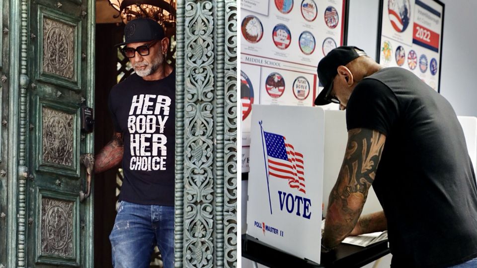 Dave Bautista vota en Estados Unidos | X / @DaveBautista