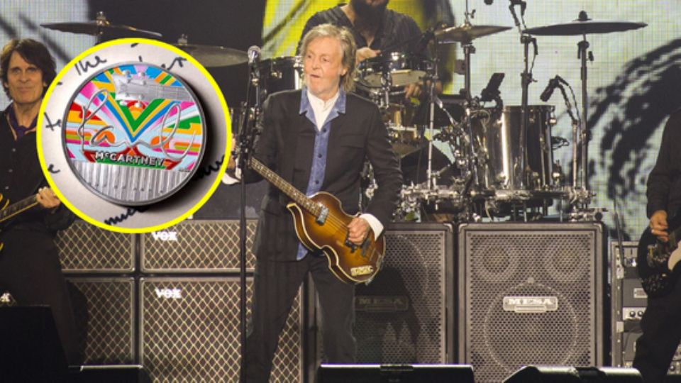 Moneda en honor de Paul McCartney.