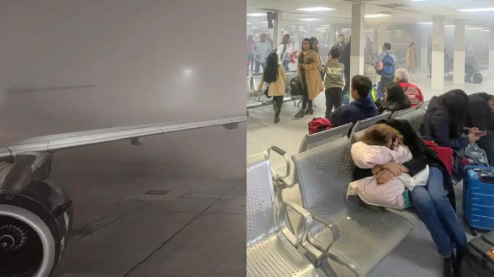 La densa neblina persistente en Monterrey provocó la suspensión de vuelos en el Aeropuerto Internacional Mariano Escobedo.
