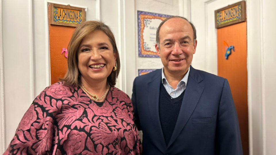 Xóchitl Gálvez y Felipe Calderón.