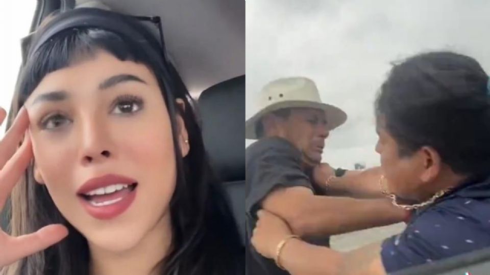 Danna Paola capta pelea en plena avenida.