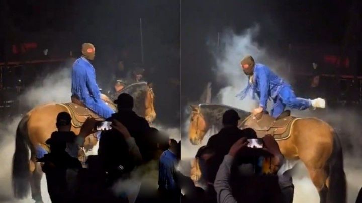 Video: Bad Bunny llega a concierto montado a caballo; recibe criticas