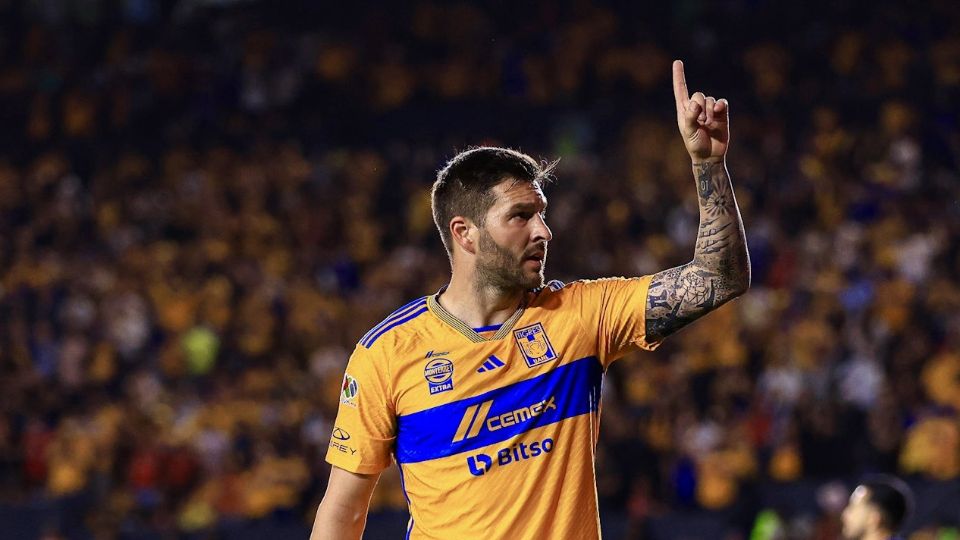 André-pierre Gignac celebra su anotación frente al Atlas en el Clausura 2024