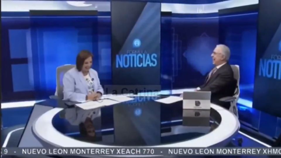 Xóchitl Gálvez, candidata de la coalición “Fuerza y Corazón por México”, en entrevista con el periodista Joaquín López Dóriga