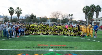 Reinauguran canchas de Fut 7 en colonia Riveras del Río, Guadalupe