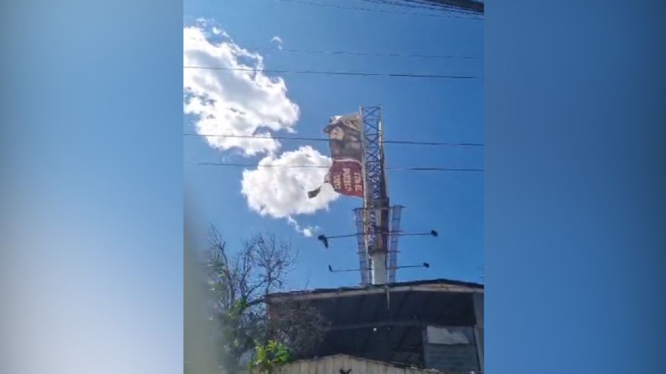 Panorámico destrozado por los fuertes vientos de este lunes 3 de febrero.