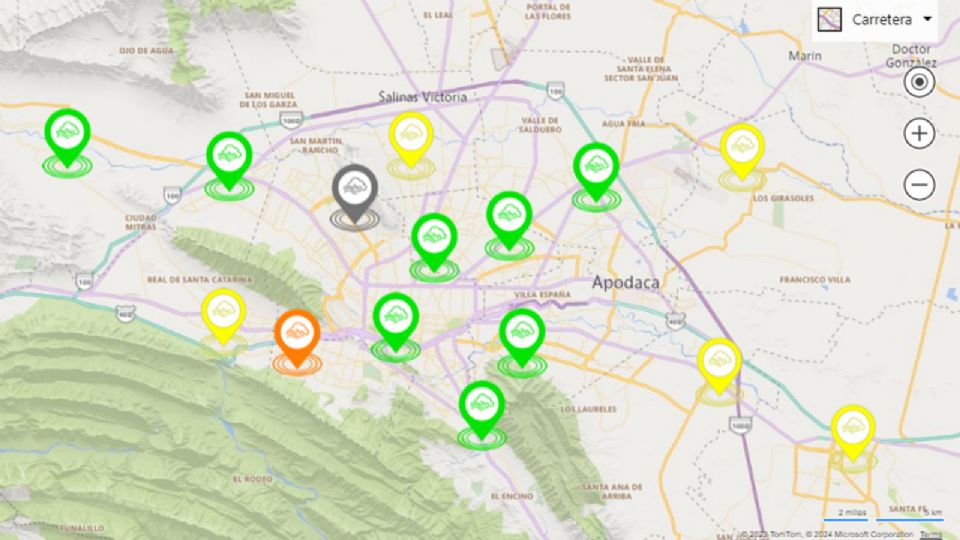 Sistema Integral de Monitoreo Ambiental (SIMA), al corte de las 18:00 horas.