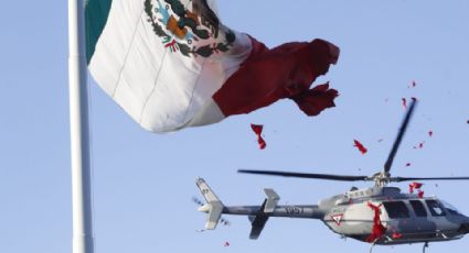 Video: Helicóptero de Fuerza Aérea rasga bandera de México