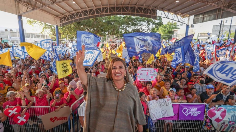 Xóchitl Gálvez, candidata presidencial de la coalición de Fuerza y Corazón por México.